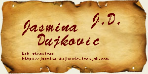 Jasmina Dujković vizit kartica